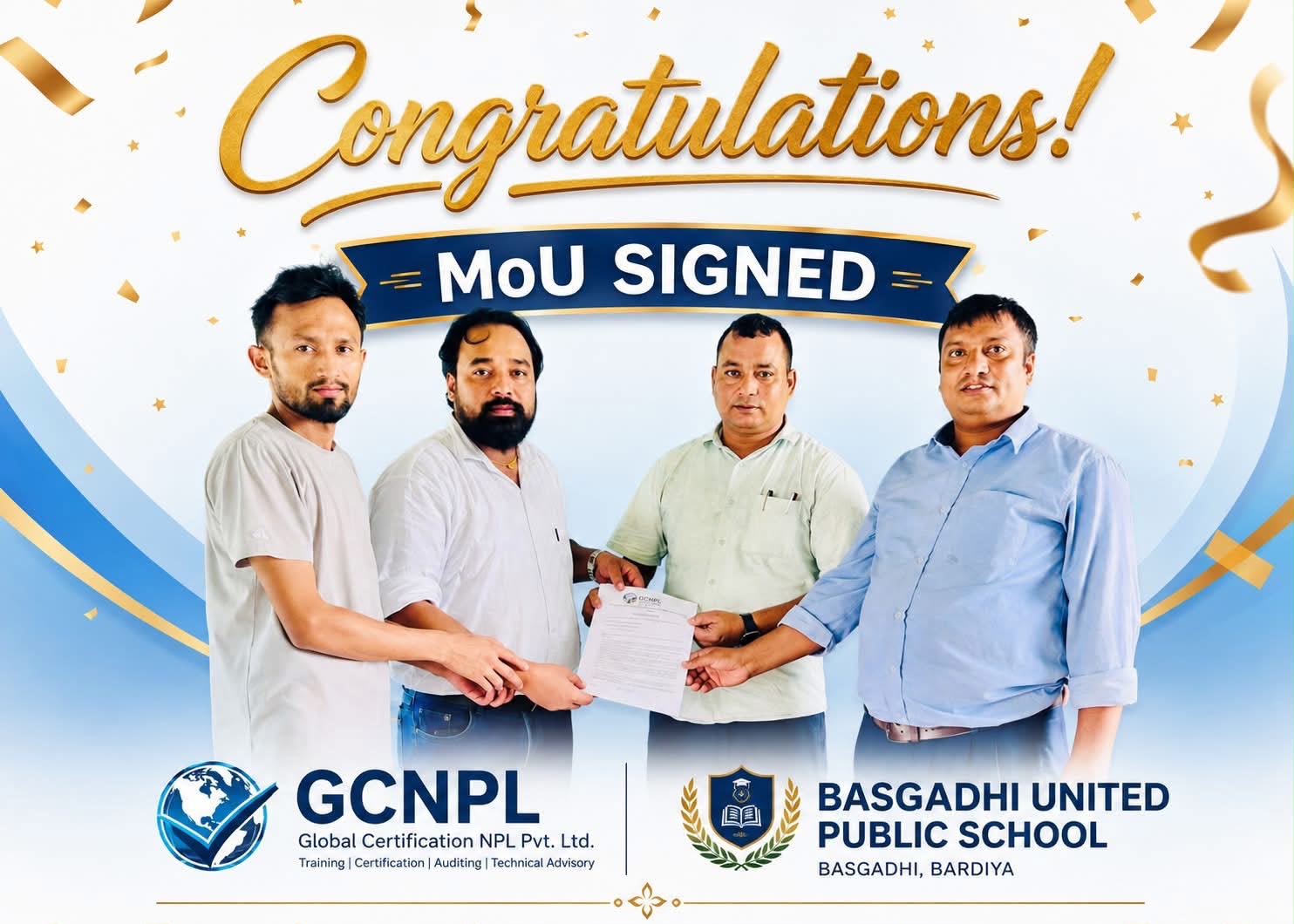MoU signed with Basgadhi United Public School, Bardiya